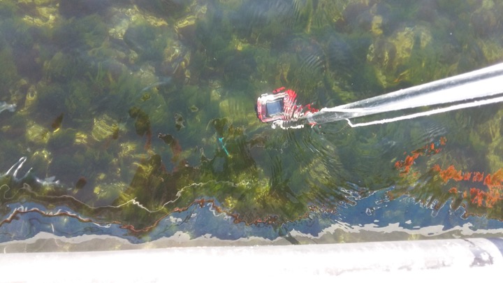 Under water camera in use for the documentation of sea floor properties (sand/stones/peat). Foto: S.Pfaff