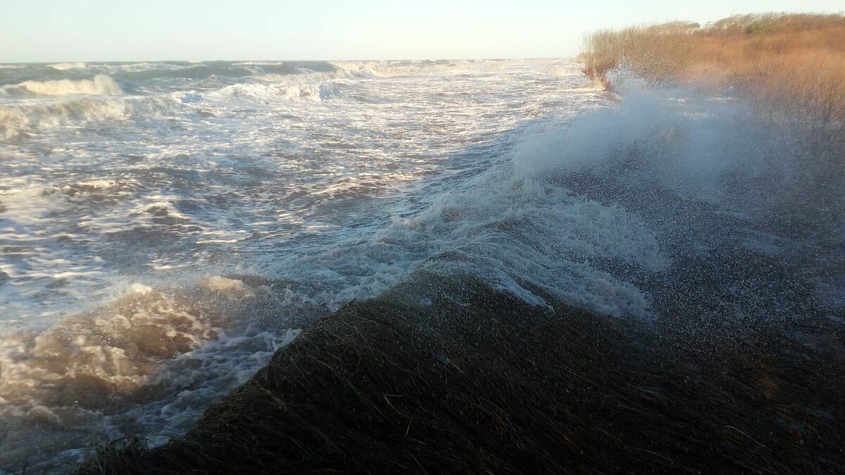 Massive input of salt water into the main research area